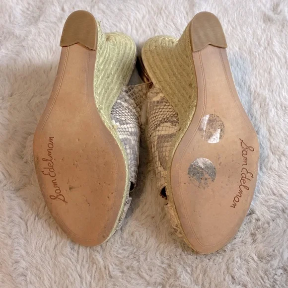 Sam Edelman Python Print Wedges - Picture 5 of 8